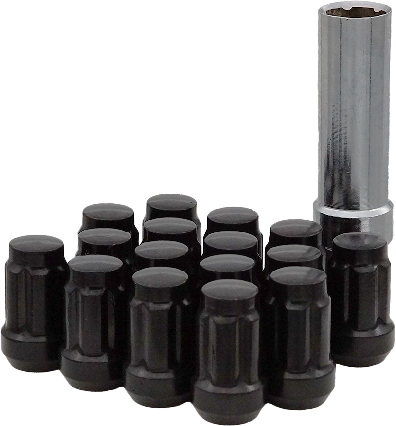 Sedona DFC-54015B 12mm x 1.50 Lock Style Lug Nuts with Key, Black, Pack of 16