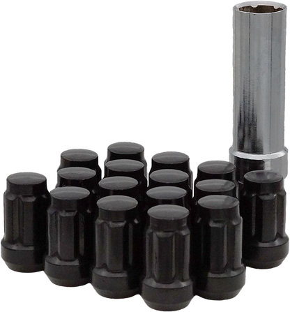 Sedona DFC-54015B 12mm x 1.50 Lock Style Lug Nuts with Key, Black, Pack of 16
