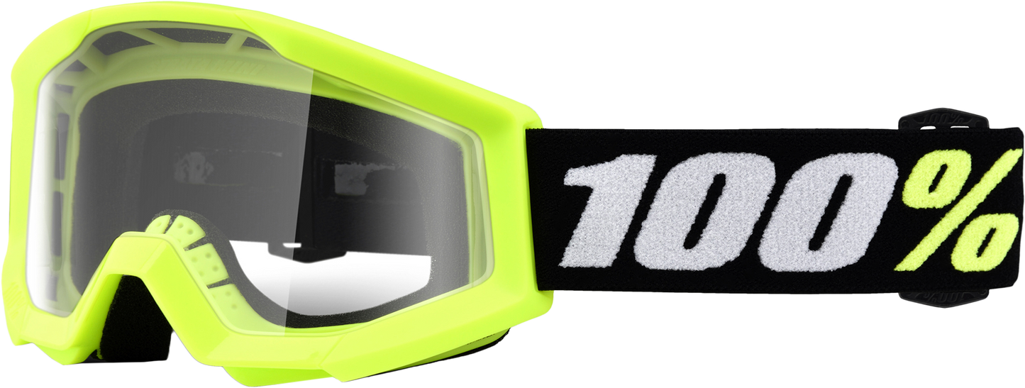 100-Percent Strata Mini Goggle with Yellow Clear Lens, Part Number 50033-00006