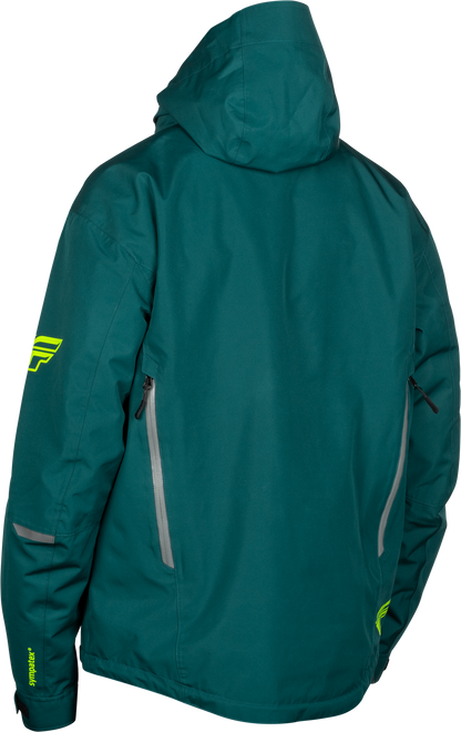 Fly Racing Incline Jacket Teal/Black Large – Waterproof and Breathable Motorcycle Outerwear