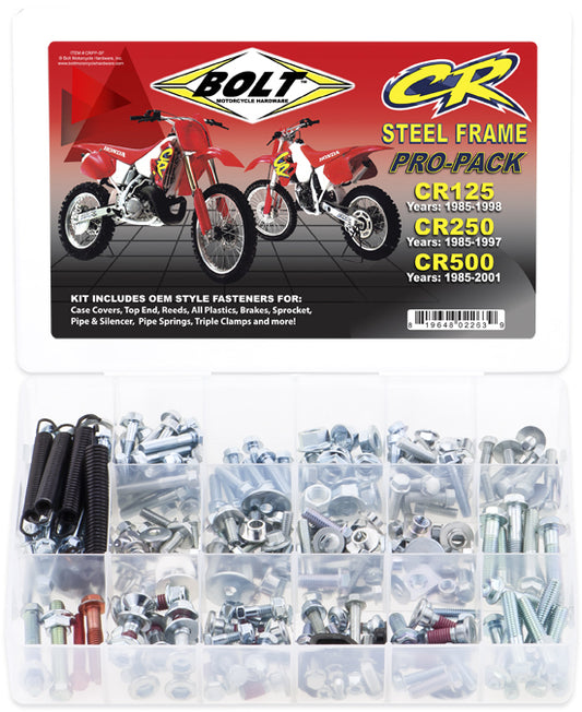 BOLT Pro Pack CR Steel Frame for Honda CR500R - Complete Restoration Kit
