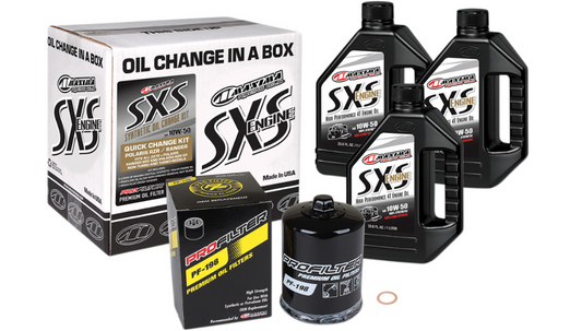 Maxima Racing Oil SXS Synthetic Oil Change Kit Polaris 10W-50 90-219013