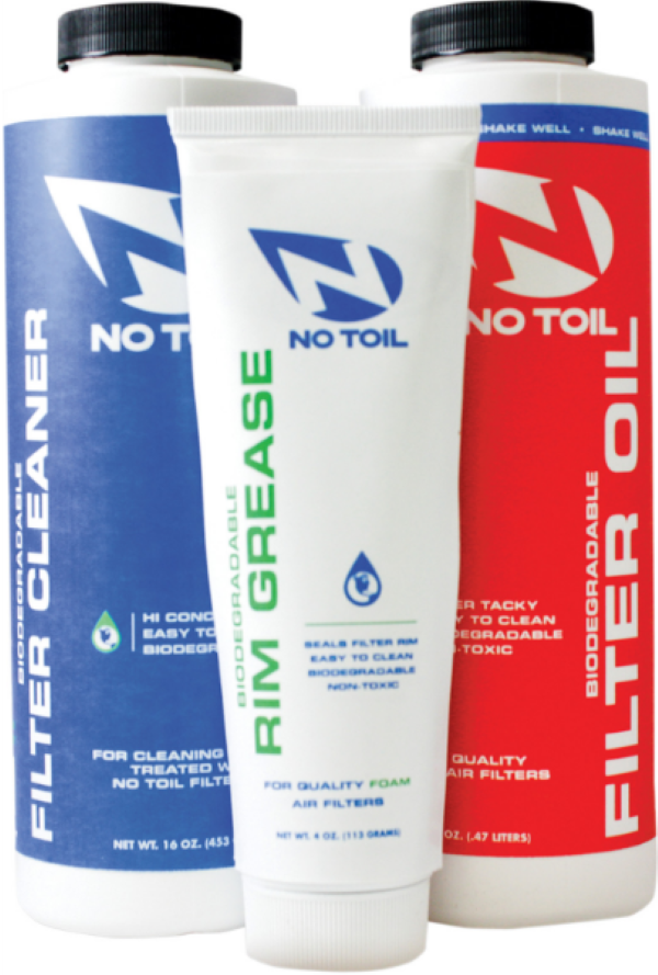 NO TOIL Filter Oil, Cleaner, and Rim Grease Maintenance Kit NT209