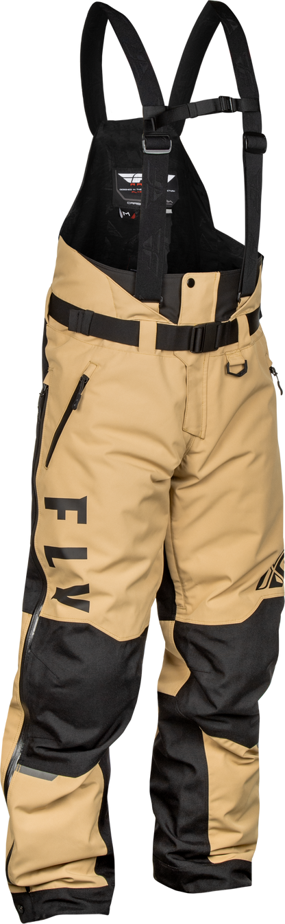 Fly Racing Carbon Bibs Black and Tan 2X - Durable Performance Motorcycle Gear