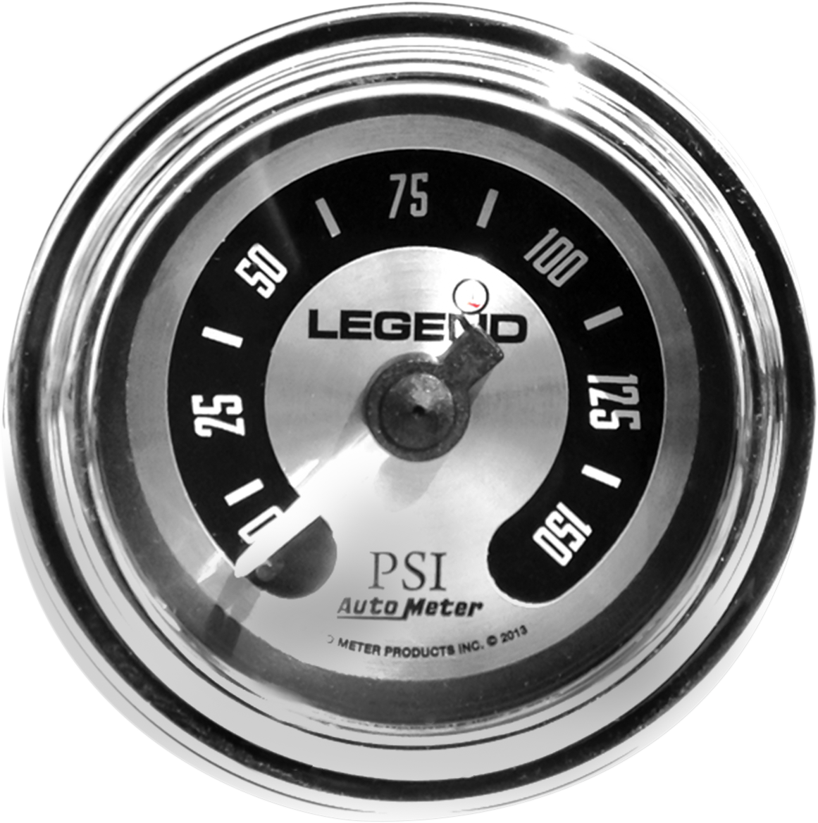 Legend Suspension Fairing Mounted LED Backlit PSI Gauge 0-150 PSI - Spun Aluminum (Part #2212-0492)