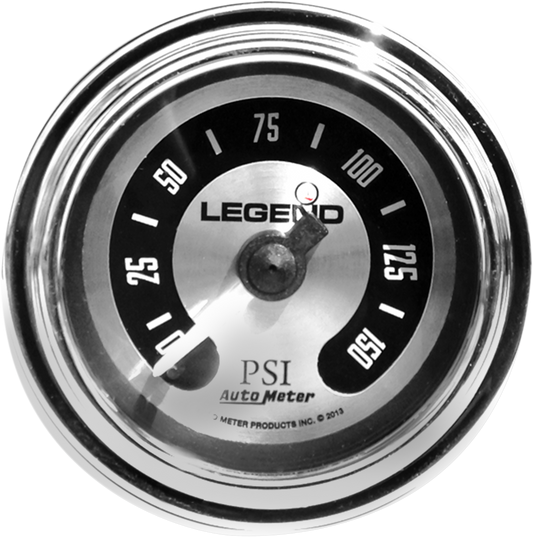 Legend Suspension Fairing Mounted LED Backlit PSI Gauge 0-150 PSI - Spun Aluminum (Part #2212-0492)