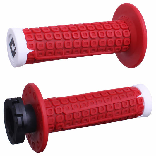 ODI Nomad Lock-On Off Road Grip H36NDRW with D3O® Vibration Damping - Red/White/Silver