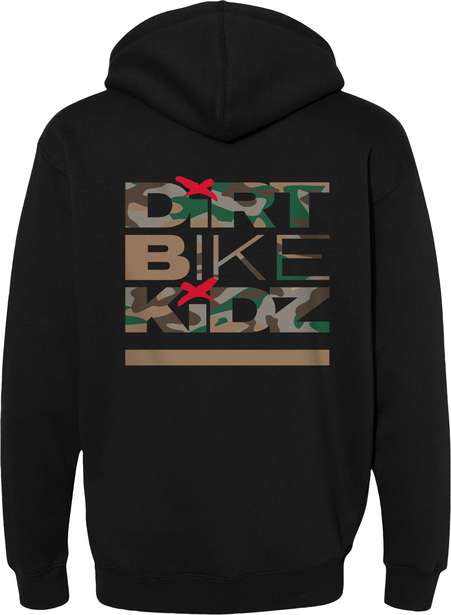 DBK Camo Shovels Hoodie Black 2X with 10oz Cotton-Poly Blend and Comfortable Fit