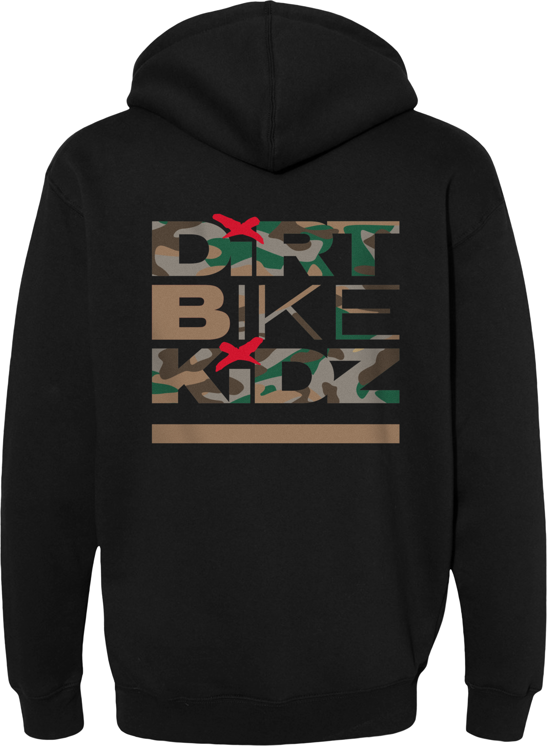 DBK Camo Shovels Hoodie Black 2X with 10oz Cotton-Poly Blend and Comfortable Fit