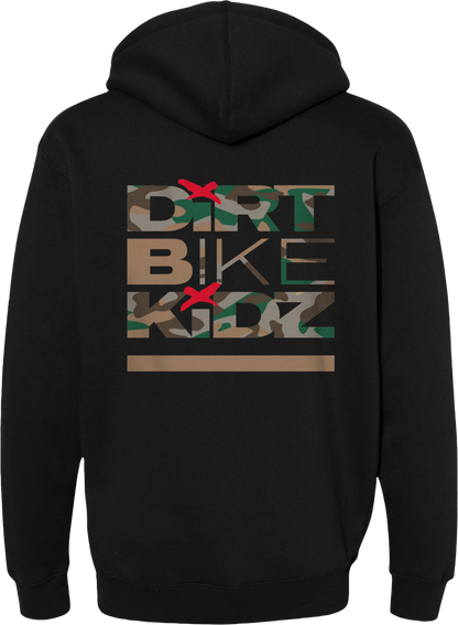 DBK Camo Shovels Hoodie Black 2X with 10oz Cotton-Poly Blend and Comfortable Fit