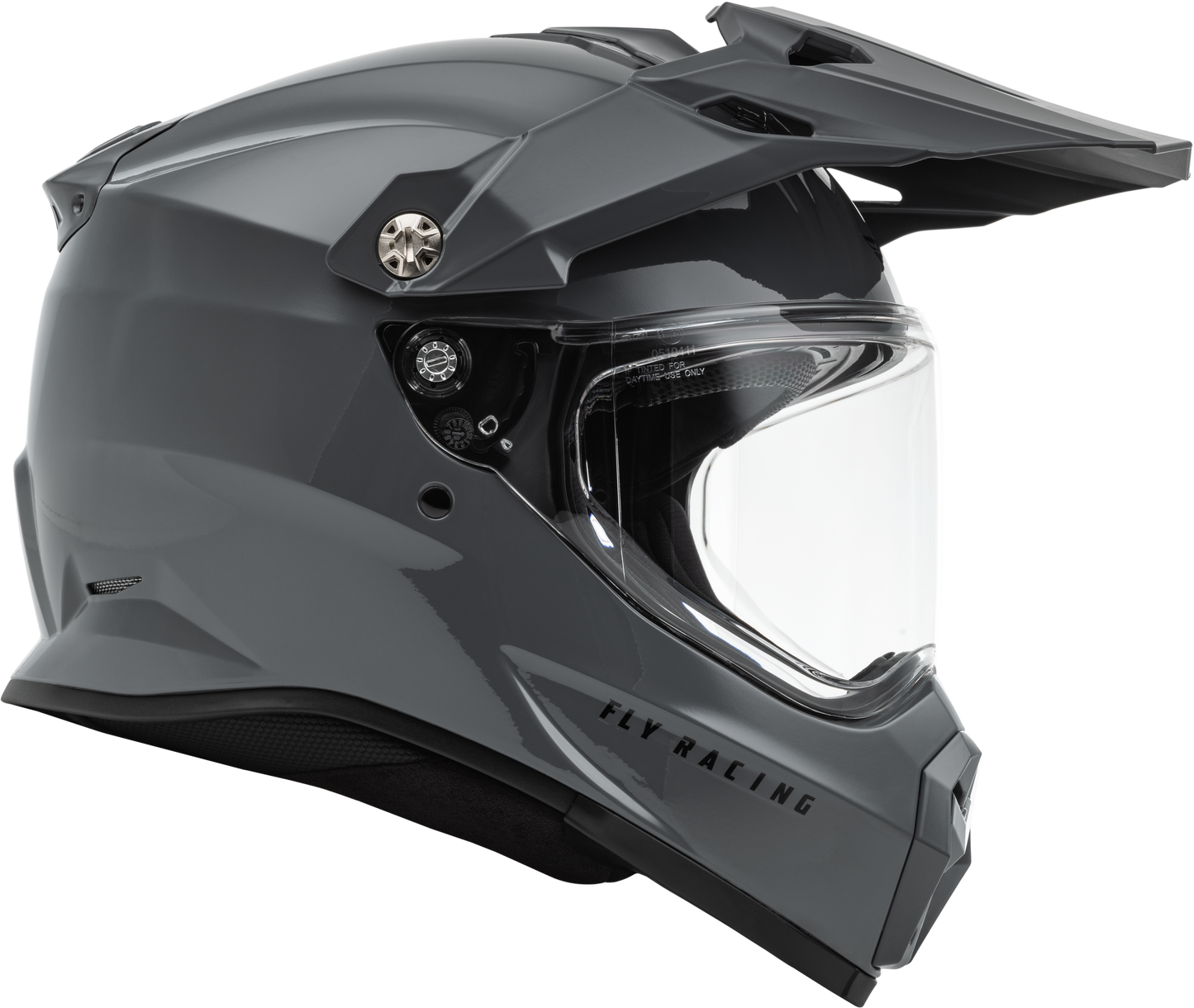 Fly Racing Trekker Solid Grey Helmet XL with Integrated Sunshade and Advanced Safety Features