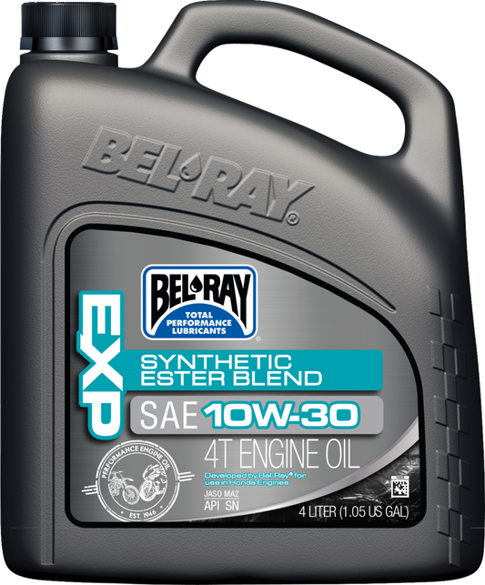 BEL-RAY EXP Synthetic Blend 4T Oil 10W-30 - 4 Liters - Part Number 300894150185