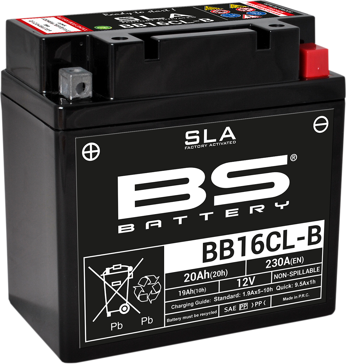 BS BATTERY BB16CL-B (YB) 300771 AGM Deep Cycle Battery for Marine and RV Applications
