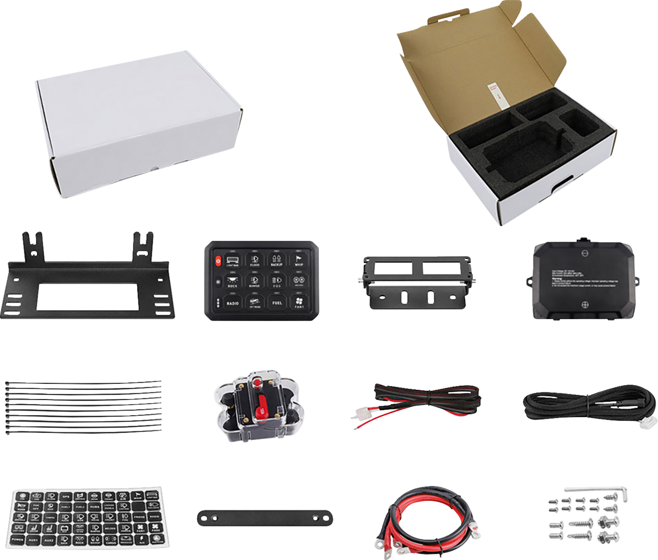 MOOSE OFFROAD 12-Position Gang Switch Panel 90-200-PU with Dimmable LED Touch Control
