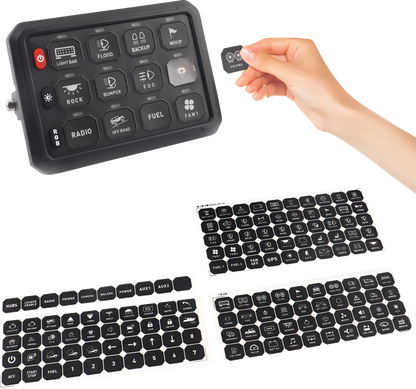 MOOSE OFFROAD 12-Position Gang Switch Panel 90-200-PU with Dimmable LED Touch Control