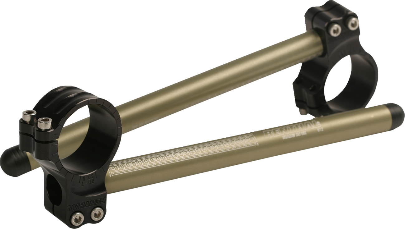 Renthal CL103 Replacement Clip-On Handlebar - 51 mm - Black Aluminum for Racing
