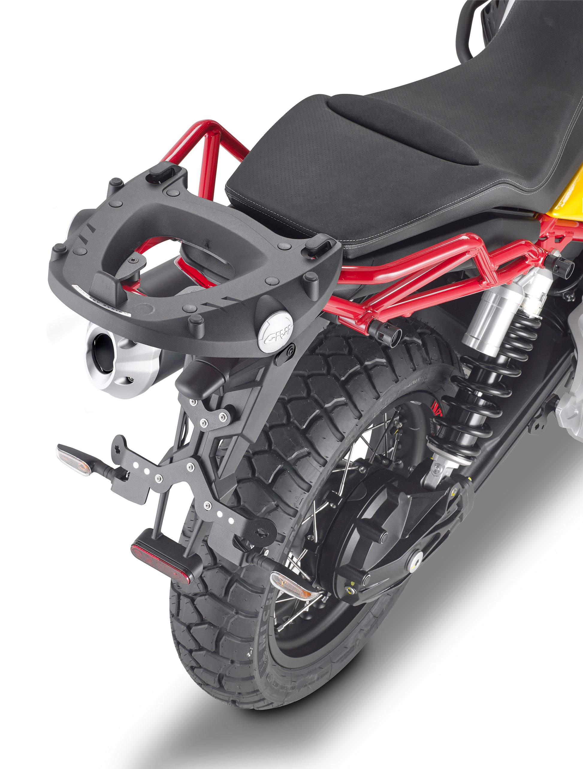 GIVI SR8203 Top Case Hardware for Moto Guzzi V85 TT – Monokey Cam-Side System with 33L, 46L, & 52L Capacity