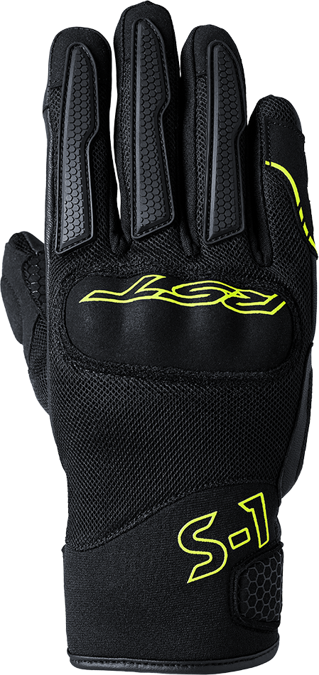 RST 103182F.YEL-08 S1 Mesh CE Glove Black and Fluorescent Yellow Small
