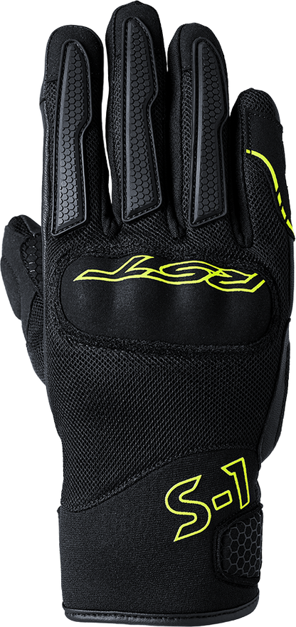 RST 103182F.YEL-08 S1 Mesh CE Glove Black and Fluorescent Yellow Small