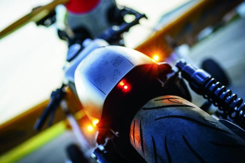 Kuryakyn Kellerman Atto Smoke Lens Amber Dark Satin Black – Compact High-Power LED Signal Light for Powersports Vehicles