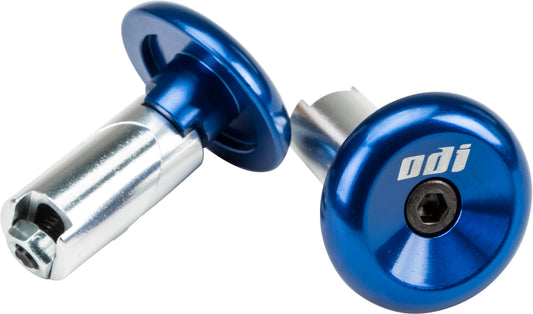 ODI Aluminum Bar End Plugs F71APU - Blue Protects and Secures Motorcycle Handlebars