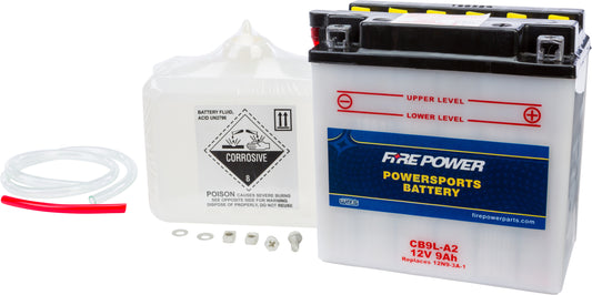 Fire Power CB9L-A2 12V Heavy Duty Motorcycle Battery for Kawasaki Ninja 250R and Eliminator