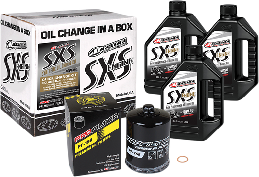 Maxima Racing Oil SXS Synthetic Oil Change Kit for Polaris - 10W-50, Part No. 90-219013