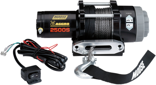 MOOSE OFFROAD 2500 lb Winch with Synthetic Rope, Part Number 104307