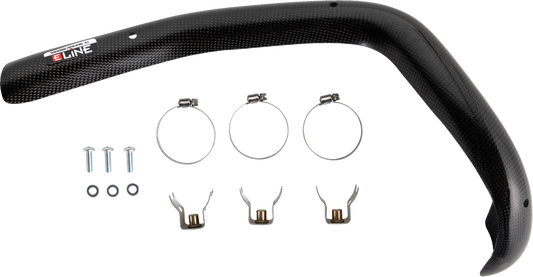 MOOSE OFFROAD Carbon Fiber Exhaust Heat Shield BHS39023 for 4-Stroke Engines