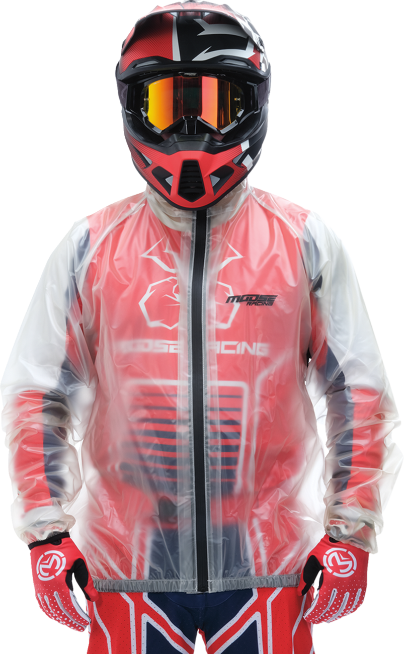 MOOSE OFFROAD Clear Rain Jacket XS - Waterproof Gear with Ventilation and Visibility