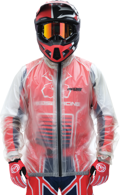 MOOSE OFFROAD Clear Rain Jacket XS - Waterproof Gear with Ventilation and Visibility