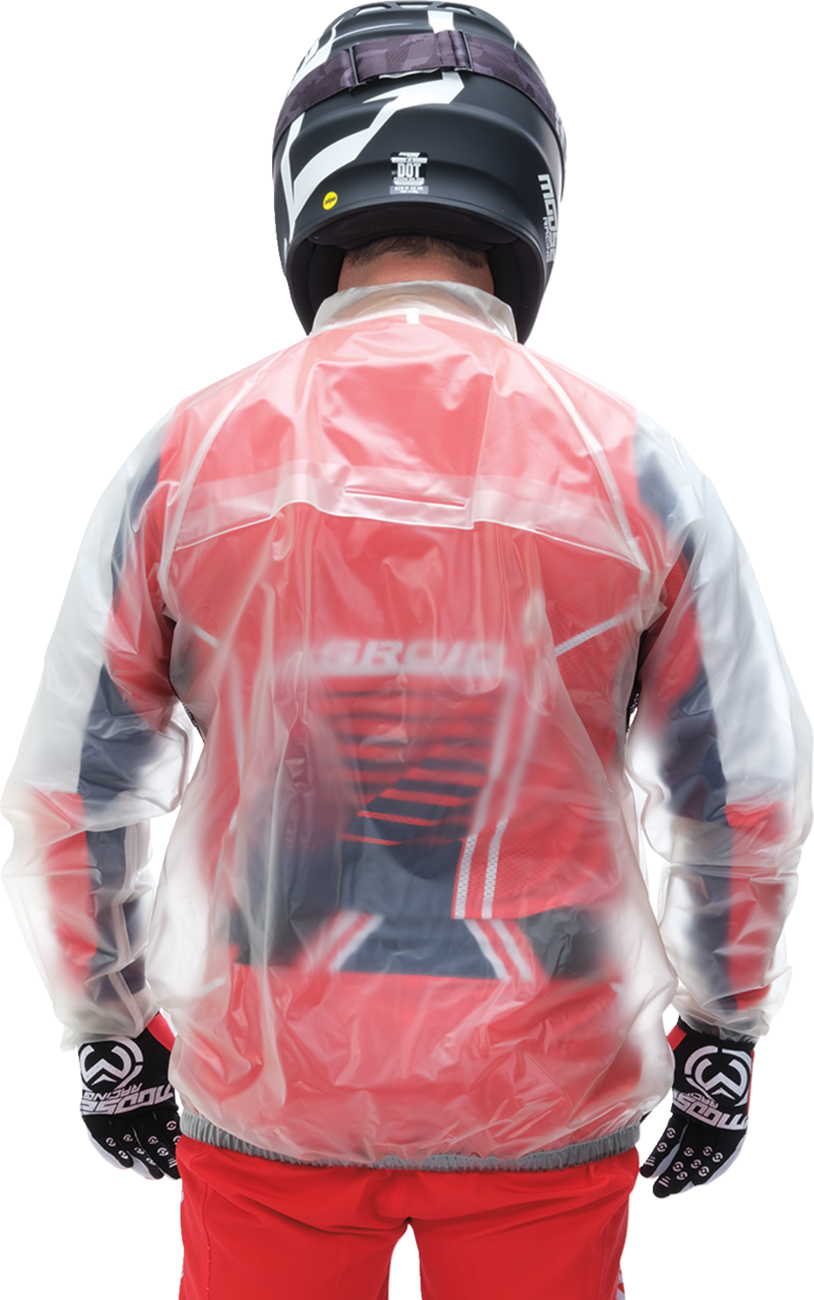 MOOSE OFFROAD Clear Rain Jacket XS - Waterproof Gear with Ventilation and Visibility
