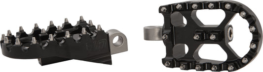 FLO MOTORSPORTS Moto Style Footpeg Set Black 2" x 3.125" for Harley Davidson Models