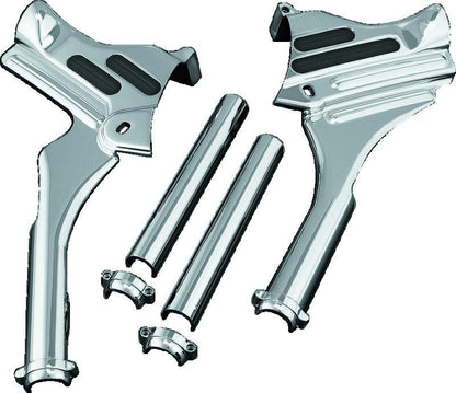 Kuryakyn Deluxe Neck Covers for 95-07 Harley Davidson Touring Models Chrome Part 7866