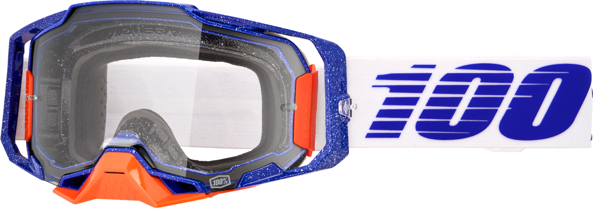 100-Percent Armega Goggle with Clear Lens – Impact-Resistant, Ultra HD Optical Clarity for Motocross