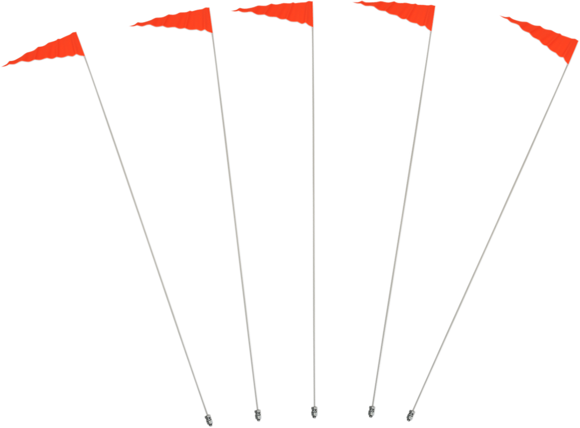 SAFETY FLAG CO. OF AMERICA Flag and Pole - 6' White Pole - 5 Pack