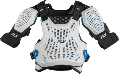 Fly Racing Blueprint RCH 3 Chest Protector White SM/MD - Impact-Resistant Motorcycle Gear