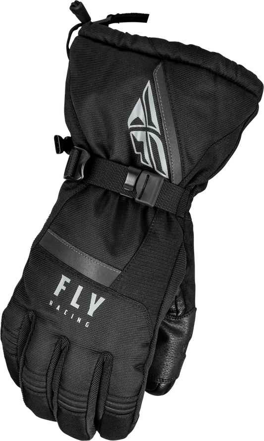Fly Racing Cascade Gloves Black 3X - Weatherproof Insulated Riding Gloves with High Visibility and Touch Screen Compatibility