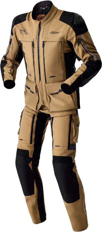 RST Ps Adventure D3O Jacket Sand and Black - All-Weather Touring Motorcycle Jacket with Removable Layers and CE AA Certification
