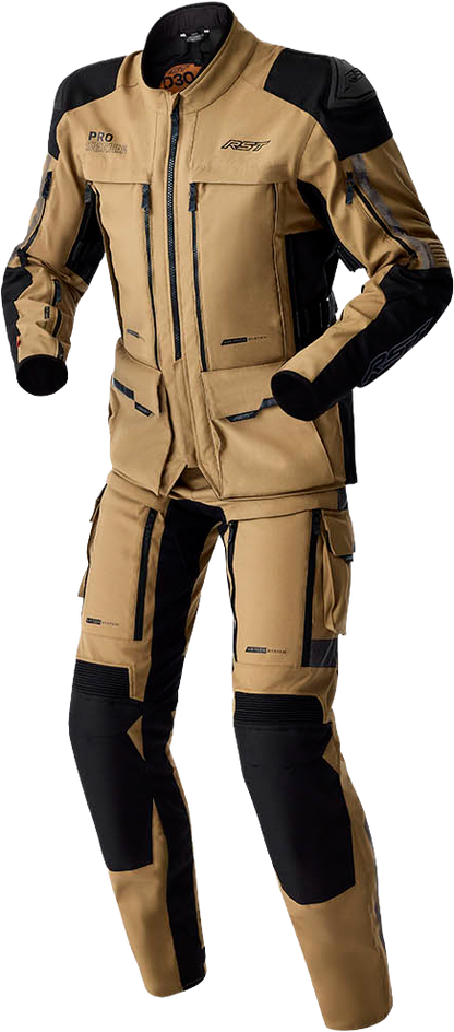 RST Ps Adventure D3O Jacket Sand and Black - All-Weather Touring Motorcycle Jacket with Removable Layers and CE AA Certification