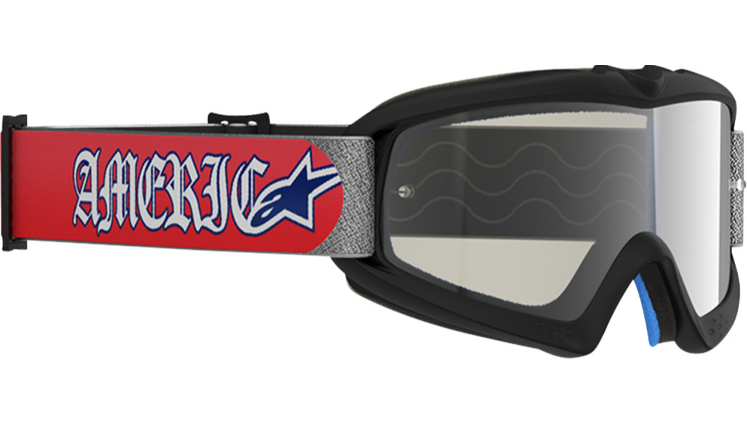 Alpinestars Youth Vision Corp Goggle - Merica 25 - Red/Blue - Silver Mirror Lens 2601-4103