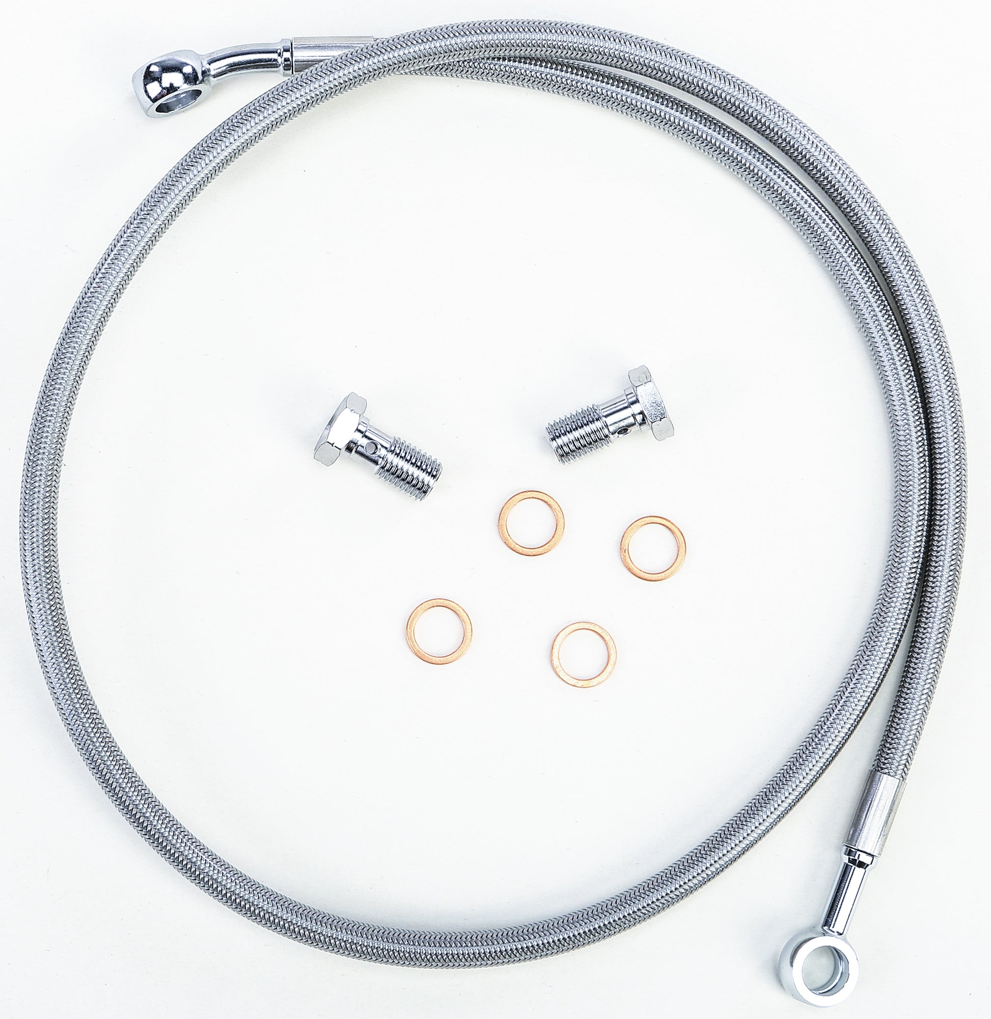 Streamline UNIV-R-36 Universal Rear Brake Line – 36 Inch Braided Stainless Steel with Banjo Fittings