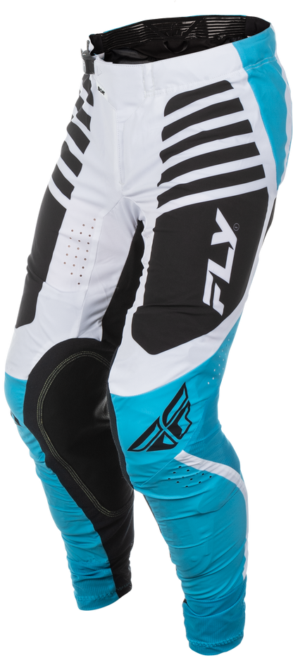 Fly Racing Lite Pants Blue/White/Black Size 28 – Lightweight Motorcycle Riding Pants with Kevlar Heat Shields