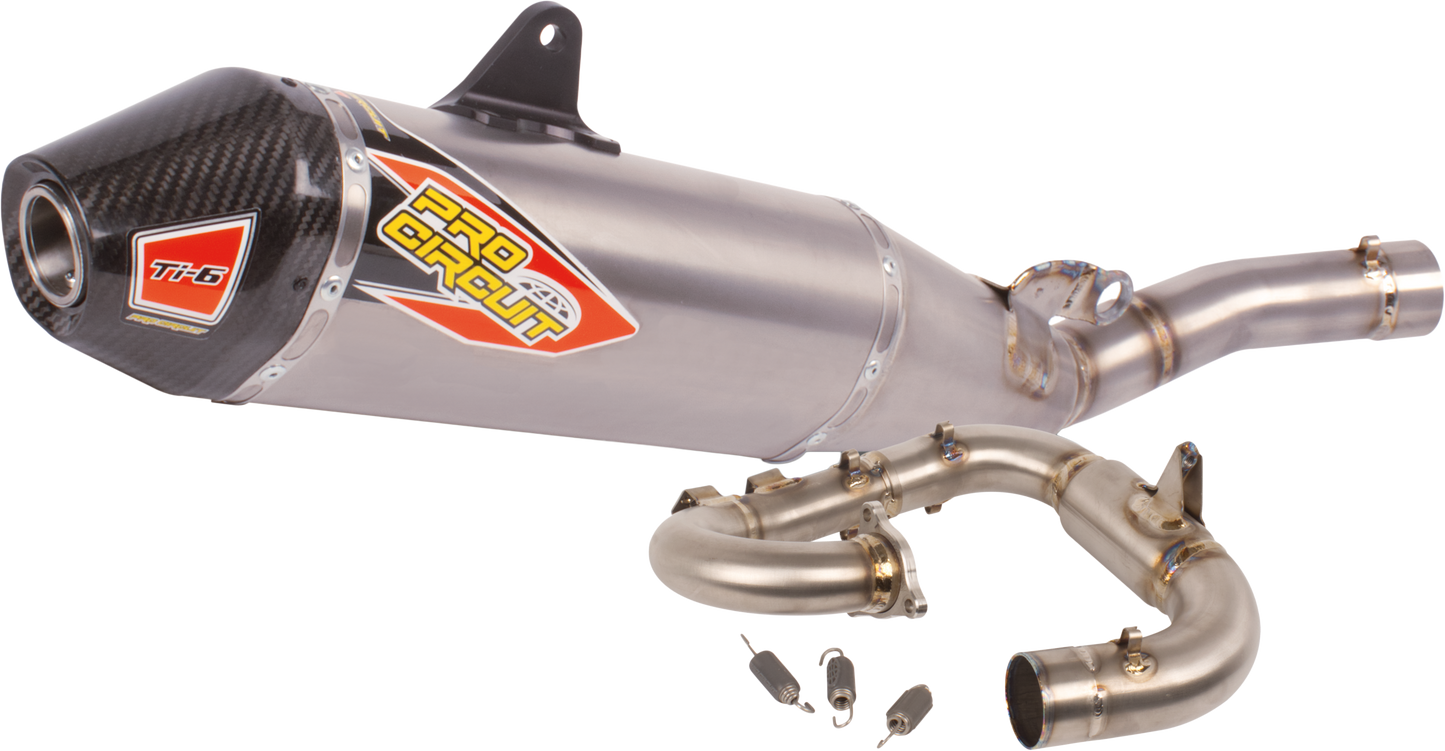 PRO CIRCUIT Ti-6 Titanium Exhaust System with Carbon End Cap - Part 0332645F