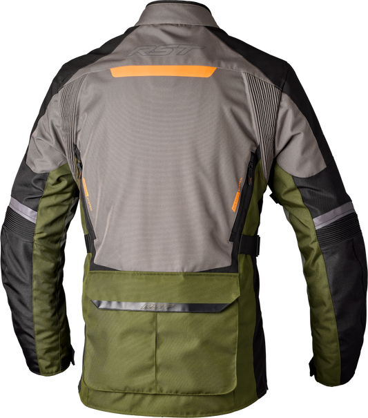 RST Maverick Evo CE Jacket Khaki/Grey/Orange Textile Size Medium