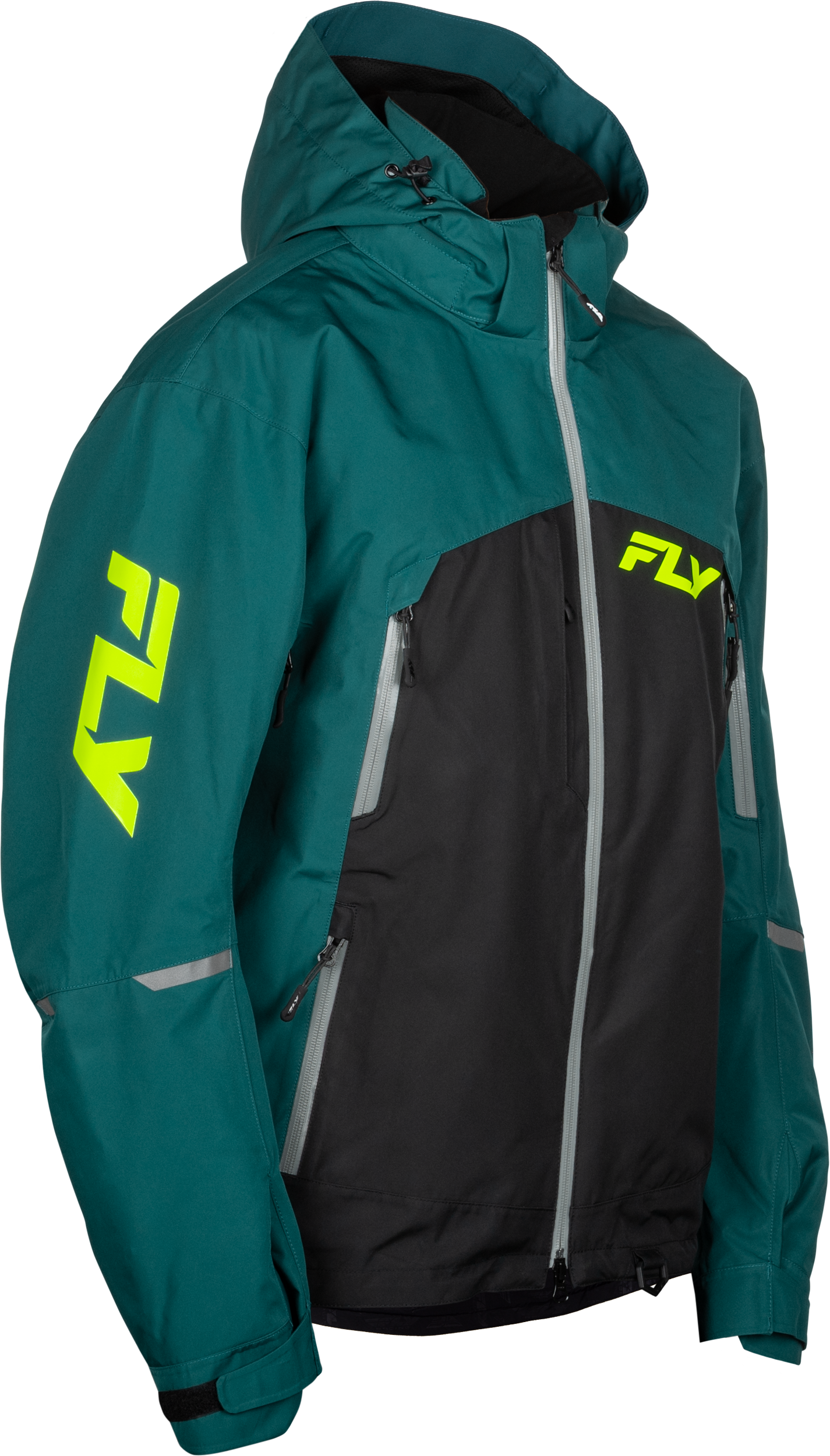 Fly Racing Incline Jacket Teal/Black Large – Waterproof and Breathable Motorcycle Outerwear