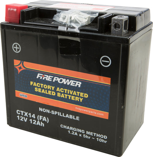 FIRE POWER CTX14-BS(FA) Sealed Lead Acid Battery for BMW F800 Series and F800GS Adventure