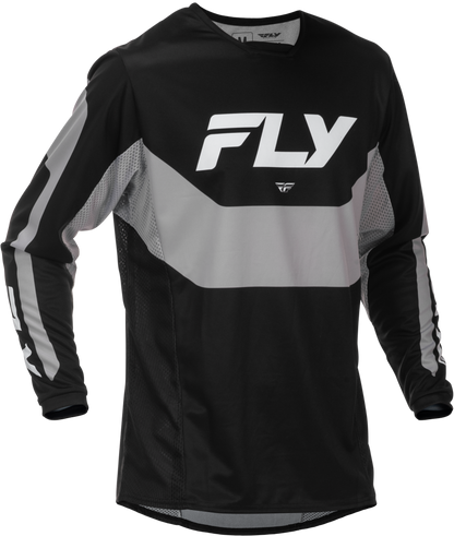 FLY RACING KINETIC JERSEY BLACK/GREY SM'SM