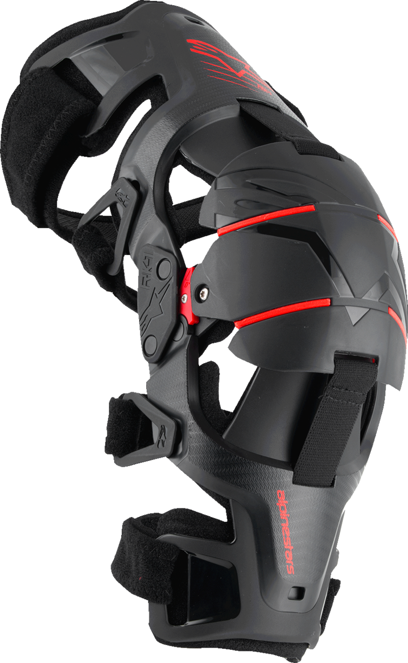 Alpinestars RK-1 Plasma Knee Braces - Black/Red, Small/Medium (Part #6501725-13-SM)