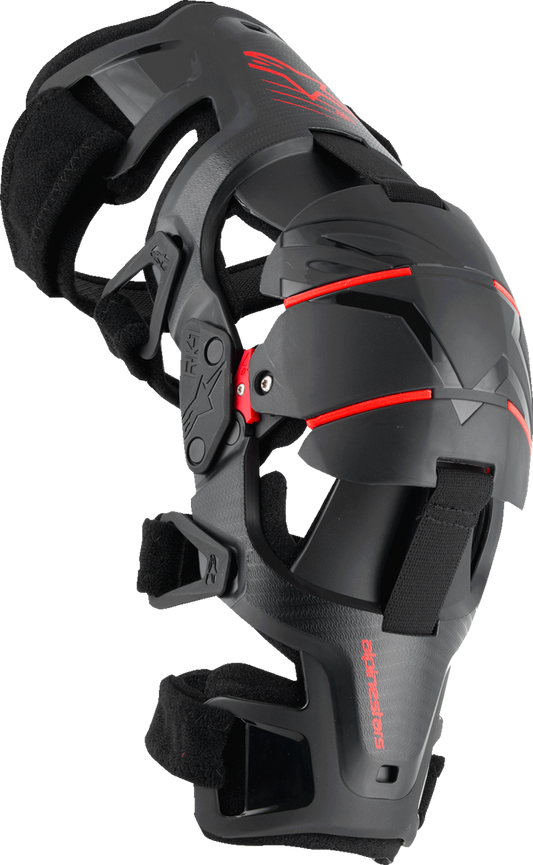 Alpinestars RK-1 Plasma Knee Braces - Black/Red, Small/Medium (Part #6501725-13-SM)